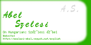 abel szelesi business card